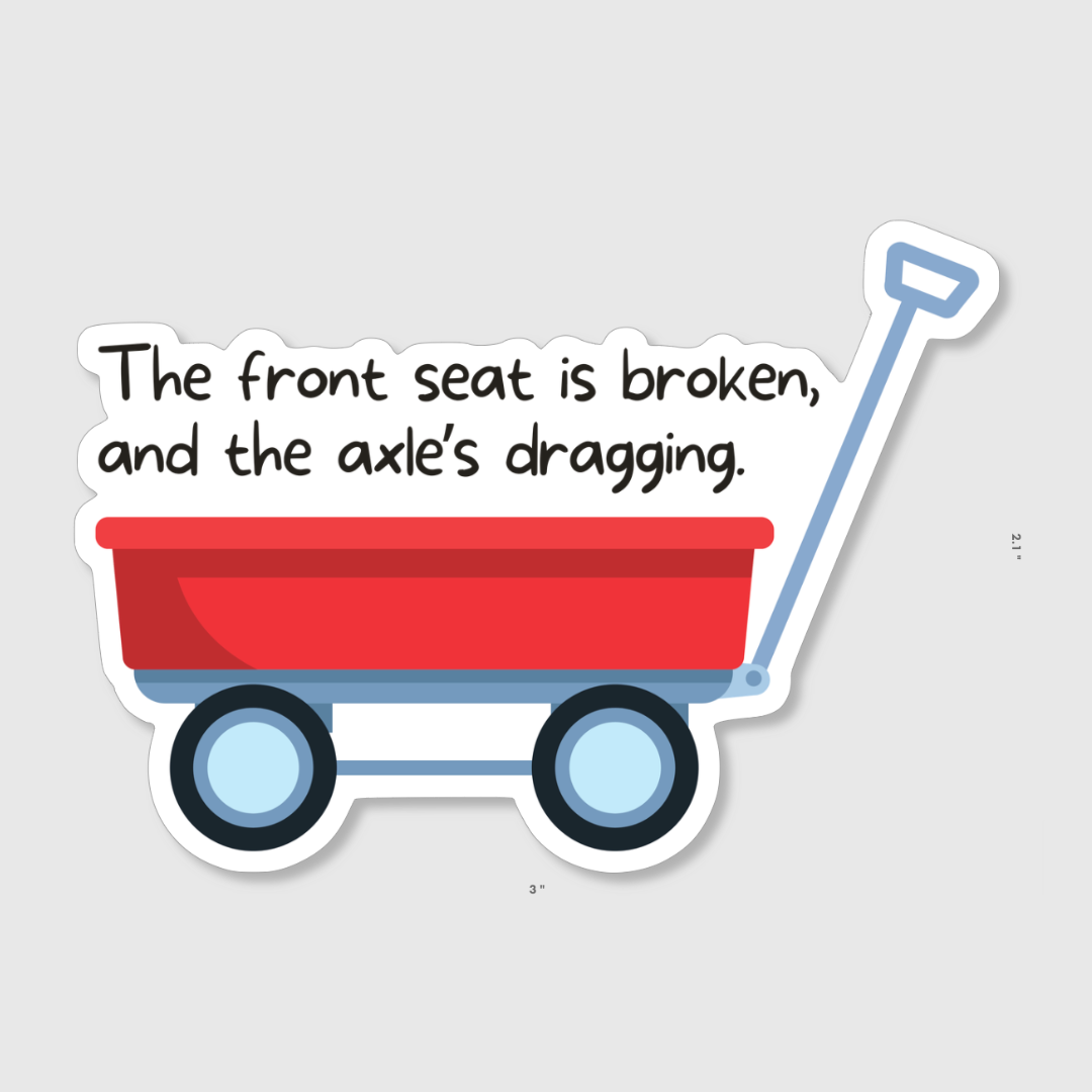 Little Red Wagon 2nd Verse Vinyl Sticker