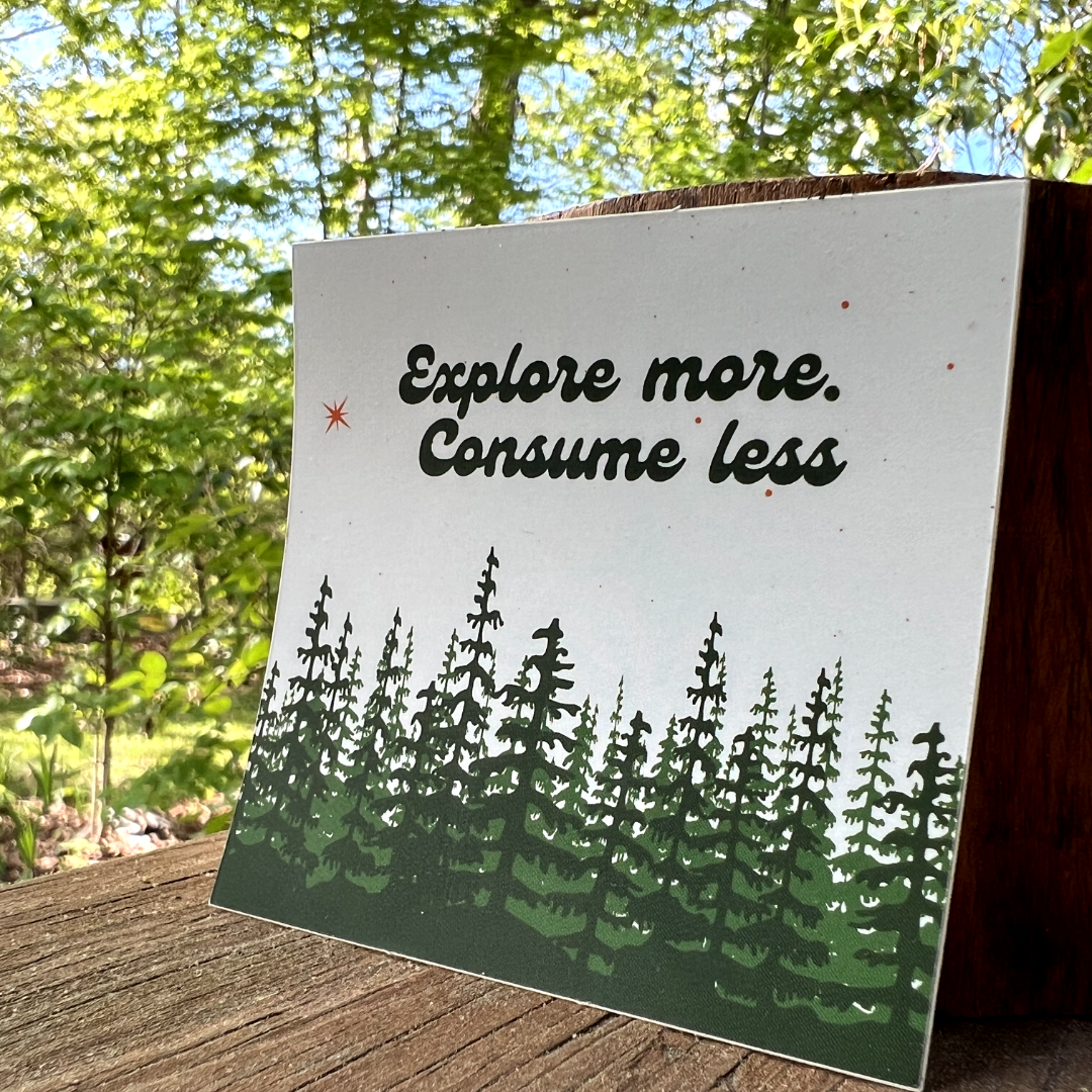 Explore More. Consume Less Vinyl Sticker