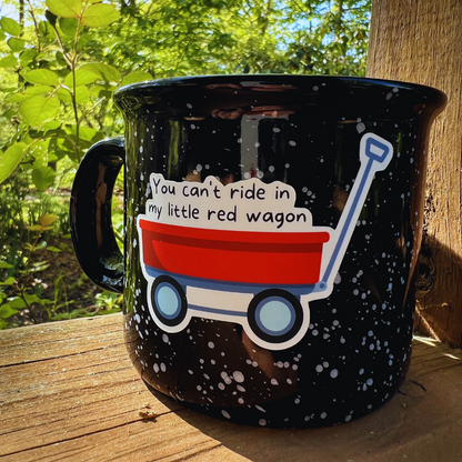 Little Red Wagon Vinyl Sticker