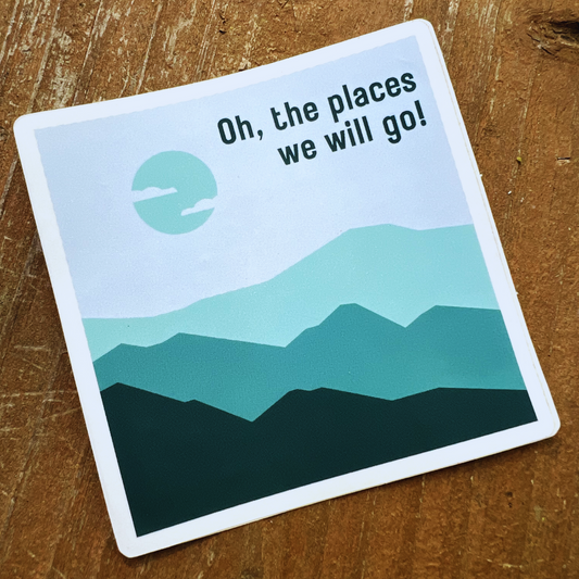 "Oh the places we will go" Vinyl Sticker