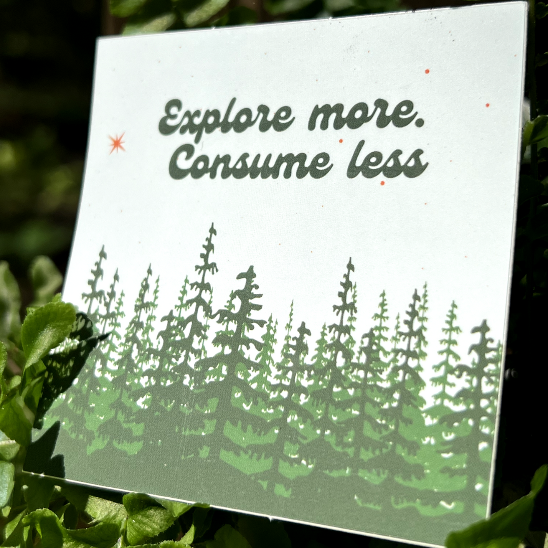 Explore More. Consume Less Vinyl Sticker